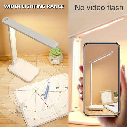 BrightCare Desk Lamp – Home Office Task Light with USB Port, Adjustable LED for Video Calls and Focus