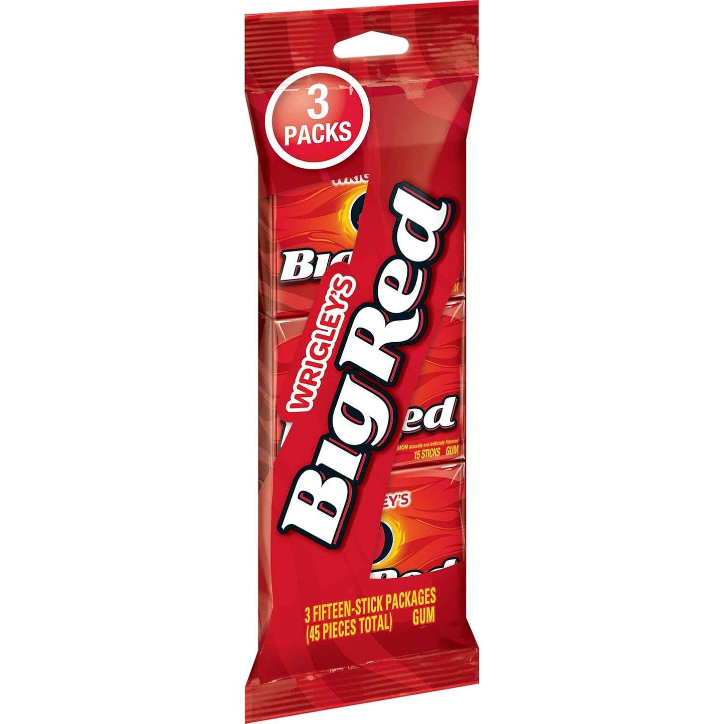 Big Red Wrigley's Cinnamon Gum – Individually Wrapped Shareable Pack for Lunchboxes and Locker Room Treats