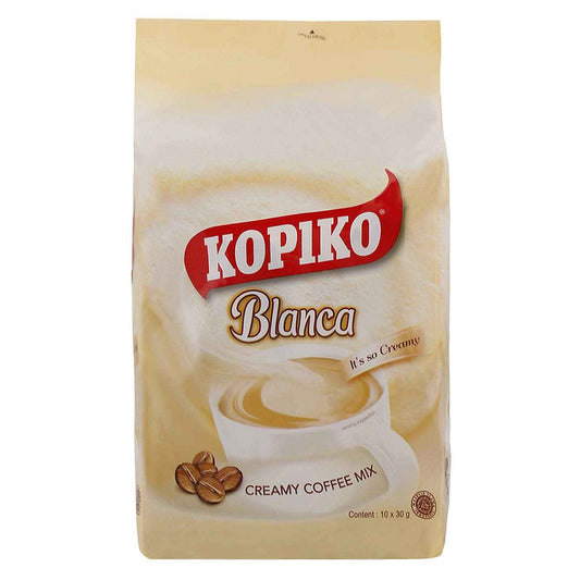 Kopiko Blanca 3 in 1 Instant Coffee Mix — Cubicle Desk Coffee Sachets for Focused Workdays
