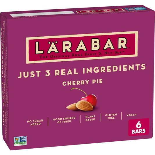 Larabar Cherry Pie Bar – Lunchbox Snack for School Meals and After-School Fuel, Allergy-Friendly