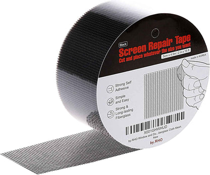 by.RHO Window Screen Repair Tape – 30-Second DIY Fix for Home Workshop and Garage Projects, Cut-to-Length Roll