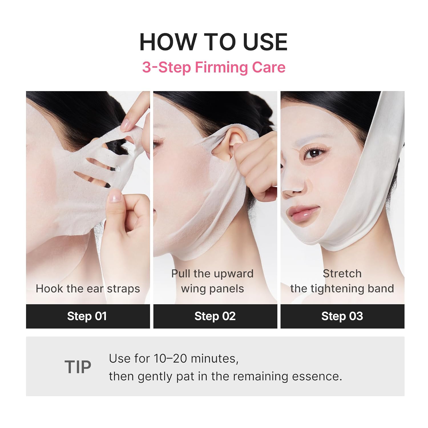 3-level adjustable ear-hook with diamond-pattern premium tightening sheet for a snug, elastic hold
