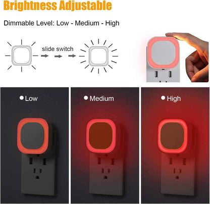 LumiDream LED Night Light for Elderly Parents, Auto Dusk to Dawn Sensor for Hallway and Stairs
