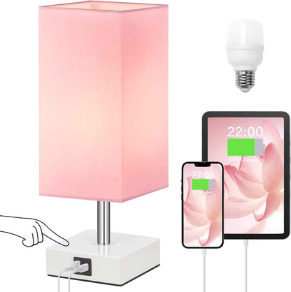 Ambimall Touch Table Lamp – Home Office Desk Lamp with USB Charging, Flicker-Free Light for Focused Work Sessions