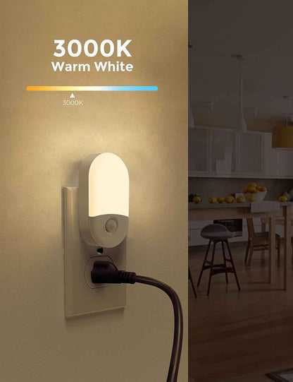 L LOHAS LED Motion Sensor Night Light – Flameless Plug-in Safety Light for Hallways and Stairways, Auto Shutoff 0.6W