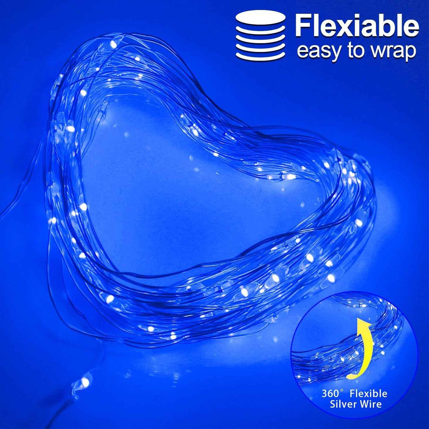 Brightever Fairy Lights – Minimalist Bedroom Accent, Neutral Warm White Battery String Lights 2 Pack 33FT
