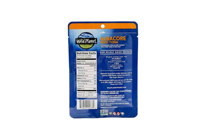 Wild Planet Wild Albacore Tuna – Clean Ingredient Pantry Staple, Foil Pouch No Fillers