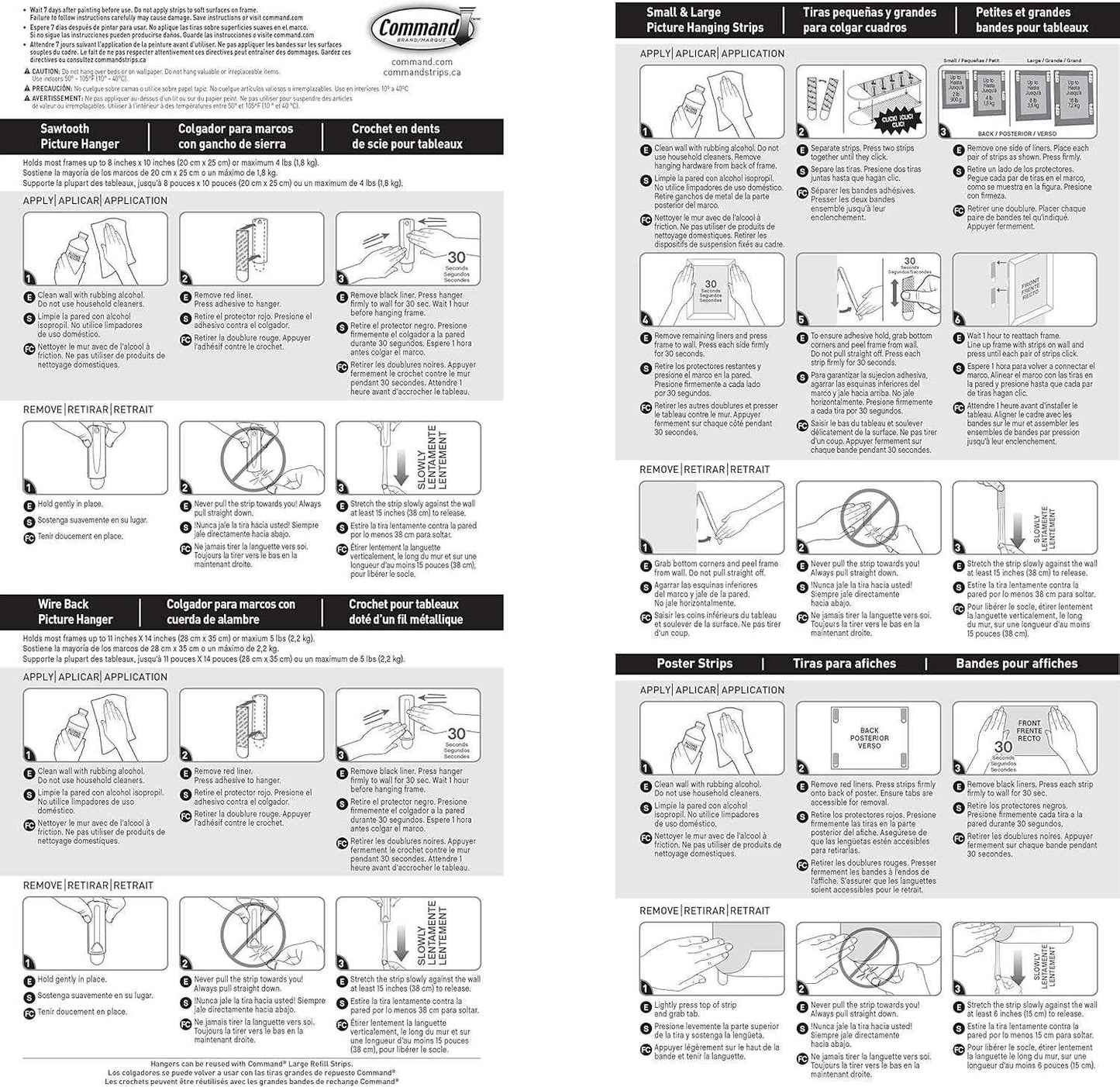 Command Picture Hanging Kit – No-Hammer Wall Hanging Strips Safe for Renters and Shared Walls