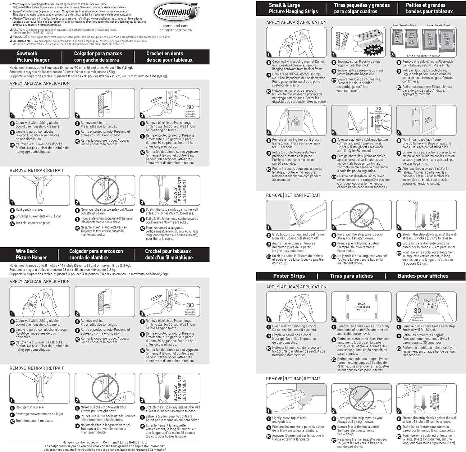 Command Picture Hanging Kit – No-Hammer Wall Hanging Strips Safe for Renters and Shared Walls