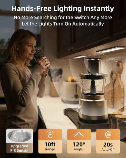 EZVALO Wireless Puck Light – Brushed Aluminum Profile, Adhesive Mount for Clutter-Free Interiors