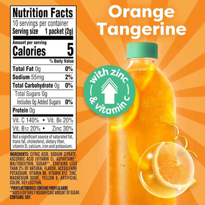 Crystal Light Immunity Support Orange Tangerine Packets – Personal Care Routine Essential for the Home Pantry, Low-Calorie Vitamin Water Alternative