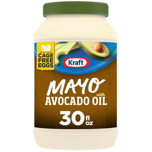 Kraft Avocado Oil Reduced Fat Mayo – Single-Jar Pantry Staple for Streamlined Home Cooking, Creamy Sandwich Spread
