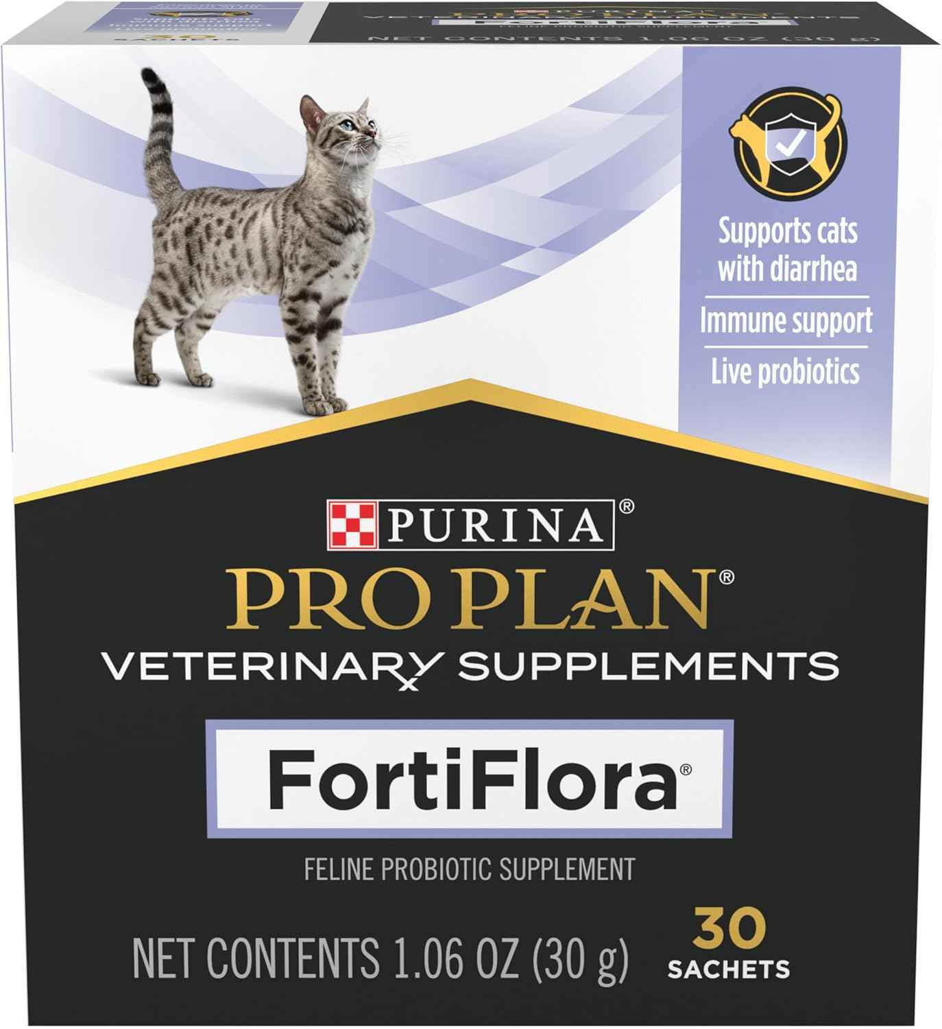 Pro Plan Veterinary Supplements FortiFlora Daily Probiotic Powder for Cats – At-Home Digestive Wellness Ritual with Liver Flavor and Immune Support