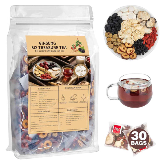 Eight Treasures Kidney & Liver Detox Tea – Bedtime Wind-Down Herbal Ritual for Restful Sleep, 30 Individually Sealed Bags