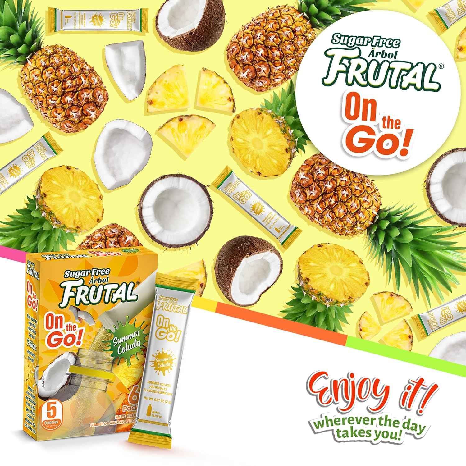 Frutal On-The-Go! Flavored Water Sticks – Parent-Approved Soda Alternative with 6 Fruit Flavors Kids Love, No Sugar Added