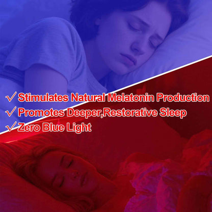 LumiRed Flameless Red Night Light for Safe Nighttime Navigation, Hallway and Bathroom Plug-in 2-Pack
