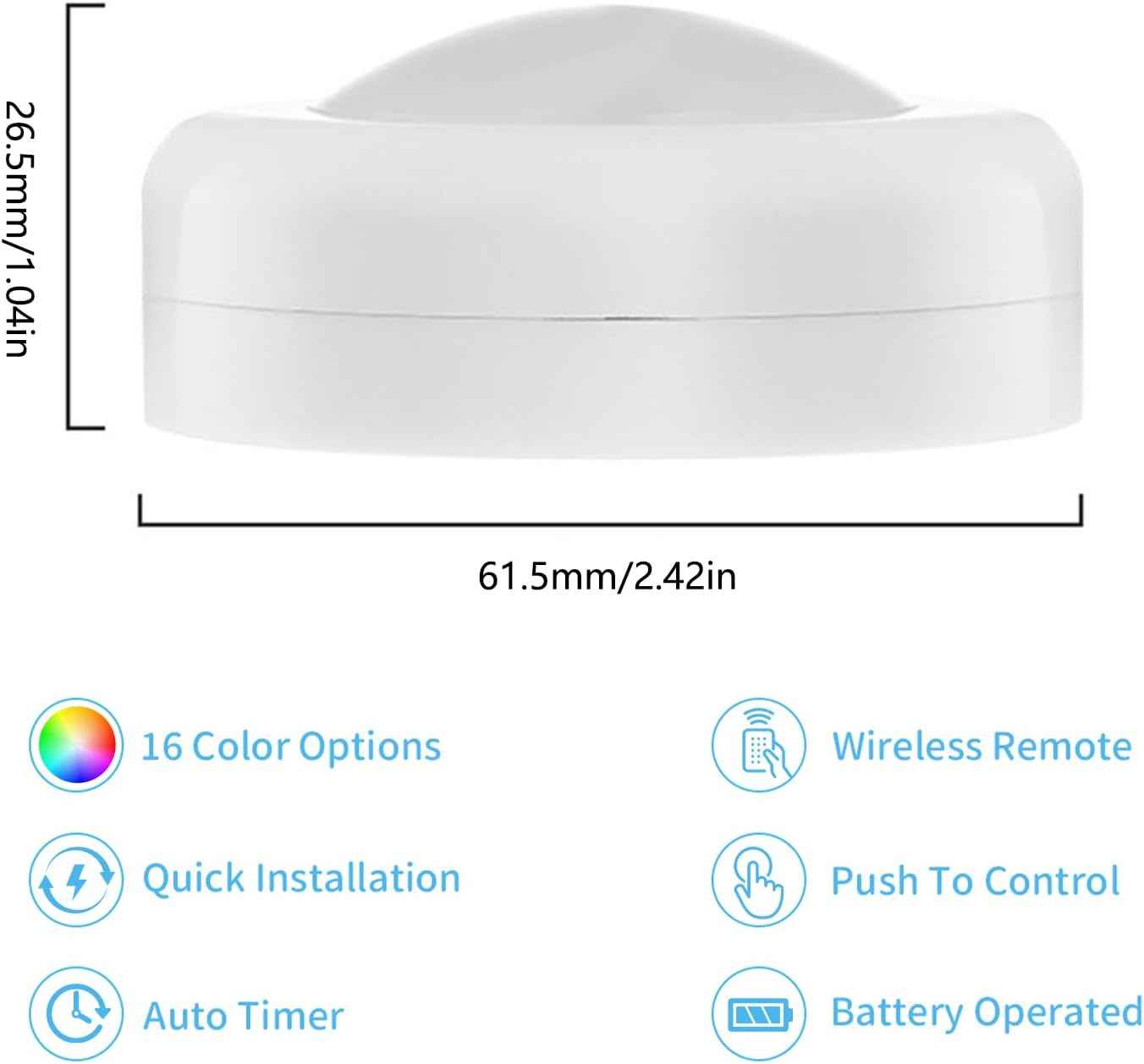LED Puck Lights with Remote Control – Color-Changing Accent Lighting for Bookshelves, Living Room, and Bar Area