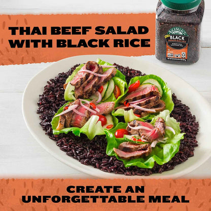 RiceSelect Black Rice — Premium Forbidden Rice in BPA-Free Jar for Elevated Home Dining