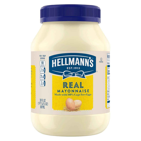 Hellmann's Real Mayonnaise 30 oz – Bulk Meal Prep Staple for Weekly Cooking and Batch Recipes