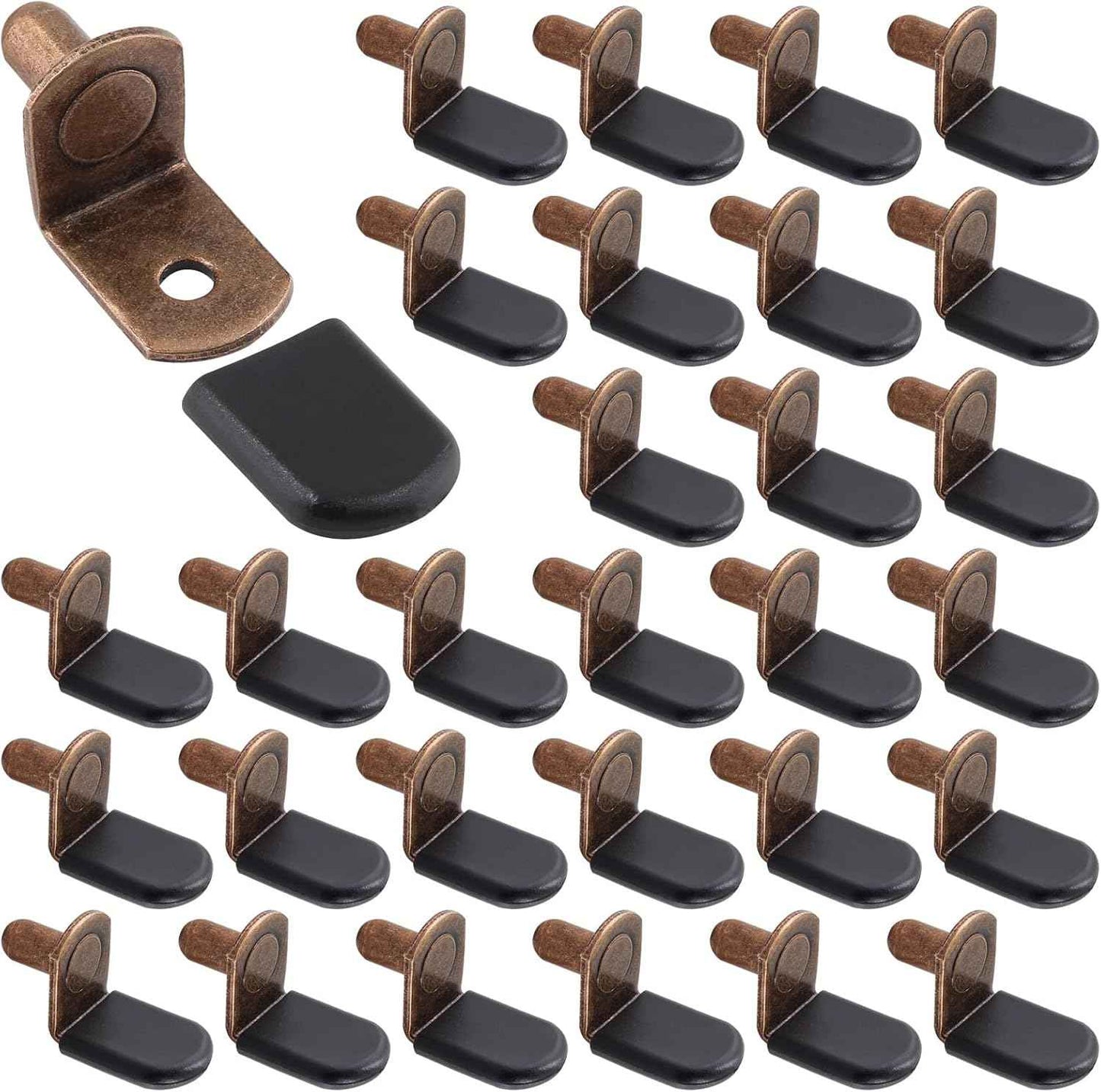 Biaungdo 30 Pcs Glass Shelf Pegs Antique Bronze, Practical Housewarming Gift for New Homeowners and DIYers