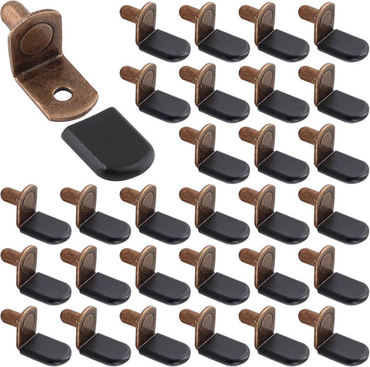 Biaungdo 30 Pcs Glass Shelf Pegs Antique Bronze, Practical Housewarming Gift for New Homeowners and DIYers