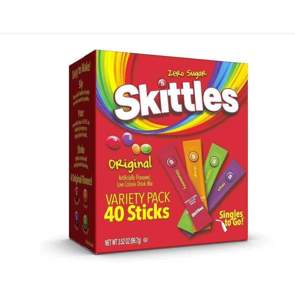 Skittles Singles To Go Variety Pack – Fun Stocking Stuffer and Care Package Gift for College Students and Teens