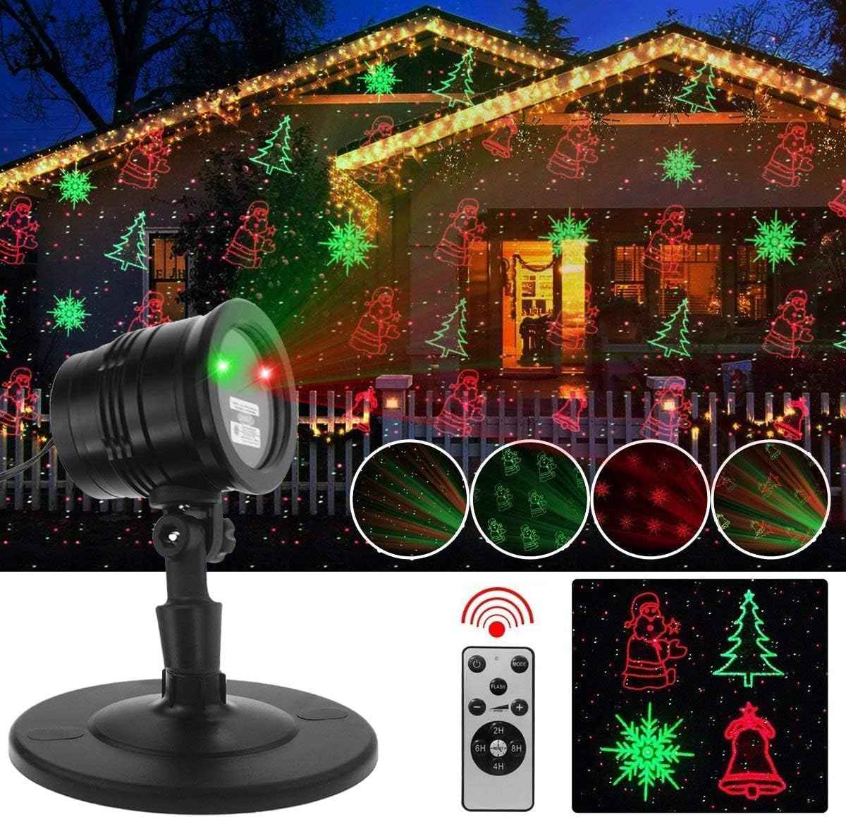 [Brand] Flameless Laser Projector – Smoke-Free Holiday Light with Auto Timer & Cool-Run Housing