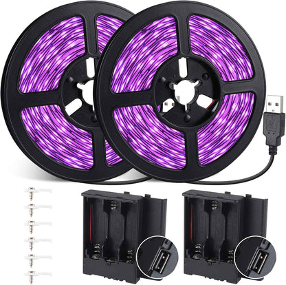 Lumify Home Safe Black Light Strip for Playroom, 5V Low Voltage UV LED for Kids' Birthday