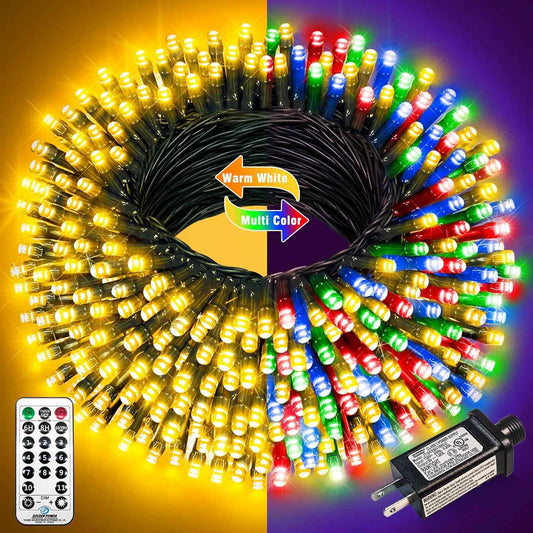 Lumify Home Flameless String Lights 100FT – Cool-to-Touch 29V Low Voltage LED Lights with Auto Timer for Safe Indoor and Outdoor Use