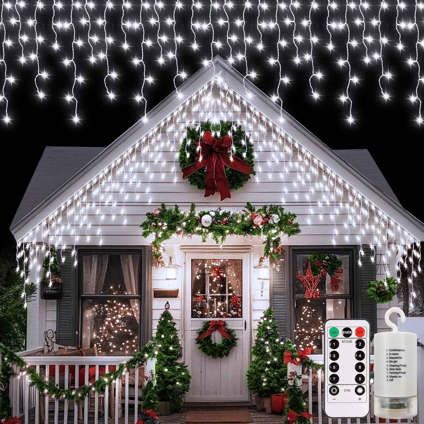 echosari 300 LED Curtain Lights – Bedroom Decor Glow with Warm White or Cool White Tone