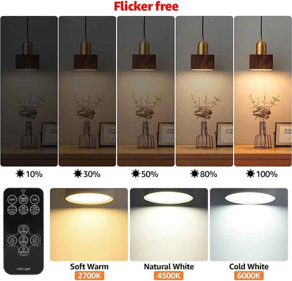 BLUEYE Rechargeable LED Bulb for Clutter-Free Bedside, Slim Profile Cordless Lamp with Remote Dimmer