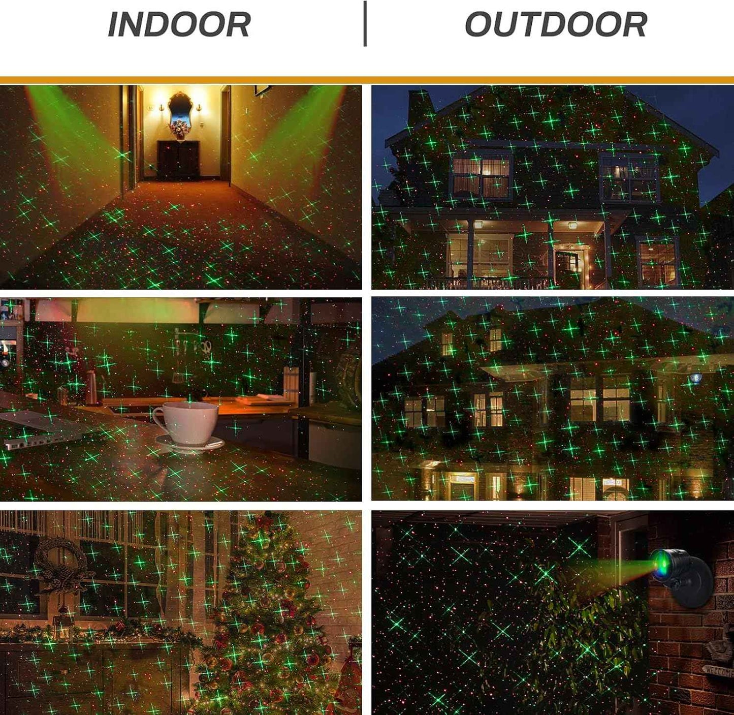 Lumilux Glow Star Projector – Flameless Family Safe Holiday Light, No Candle No Smoke Auto Timer for Pet and Kid Homes