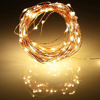 Lumify LED Fairy Lights Battery Operated – 16ft Warm White Copper Wire for Cozy Bedroom Walls and Headboard Ambiance