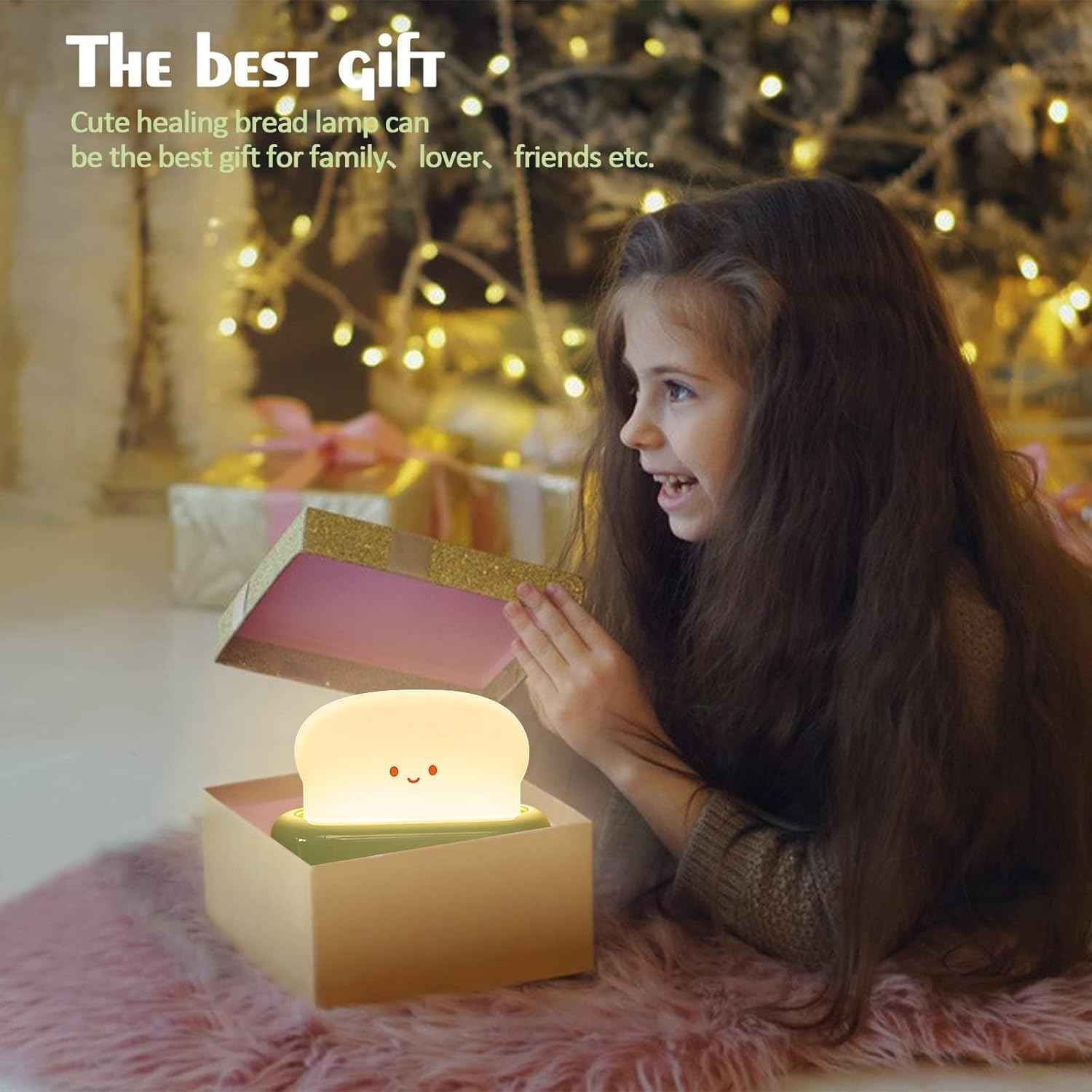 QANYI Toaster Table Lamp – Cozy Bedroom Decor Accent, Rechargeable Warm LED for Nightstand and Headboard