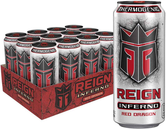 Reign Inferno Red Dragon Thermogenic Fuel – Portable Energy Drink for Running Trails and Outdoor HIIT Sessions