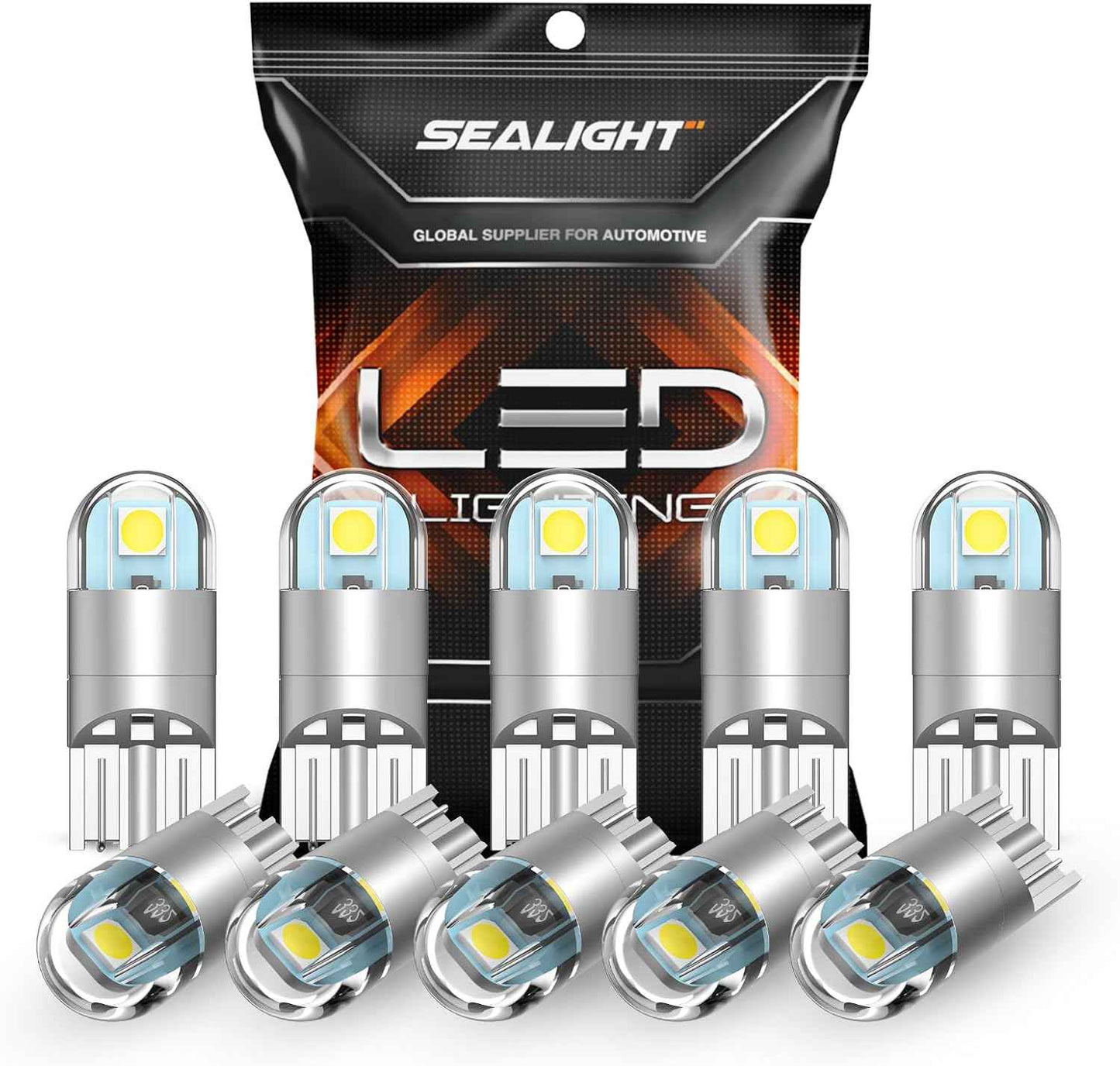SEALIGHT 194 LED Bulb 6000K White 10-Pack – Thoughtful Birthday Gift for the Car Enthusiast Who Has Everything