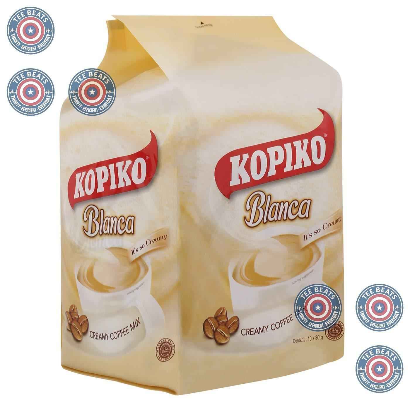 Kopiko Blanca 3 in 1 Instant Coffee Mix — Cubicle Desk Coffee Sachets for Focused Workdays