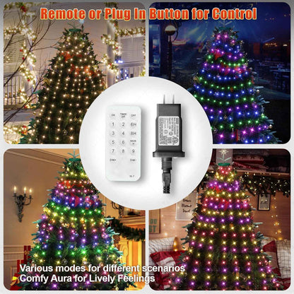 Kringle Bros Christmas Tree Lights – Thoughtful Holiday Gift for Mom & Family, Easy Install Halo Design