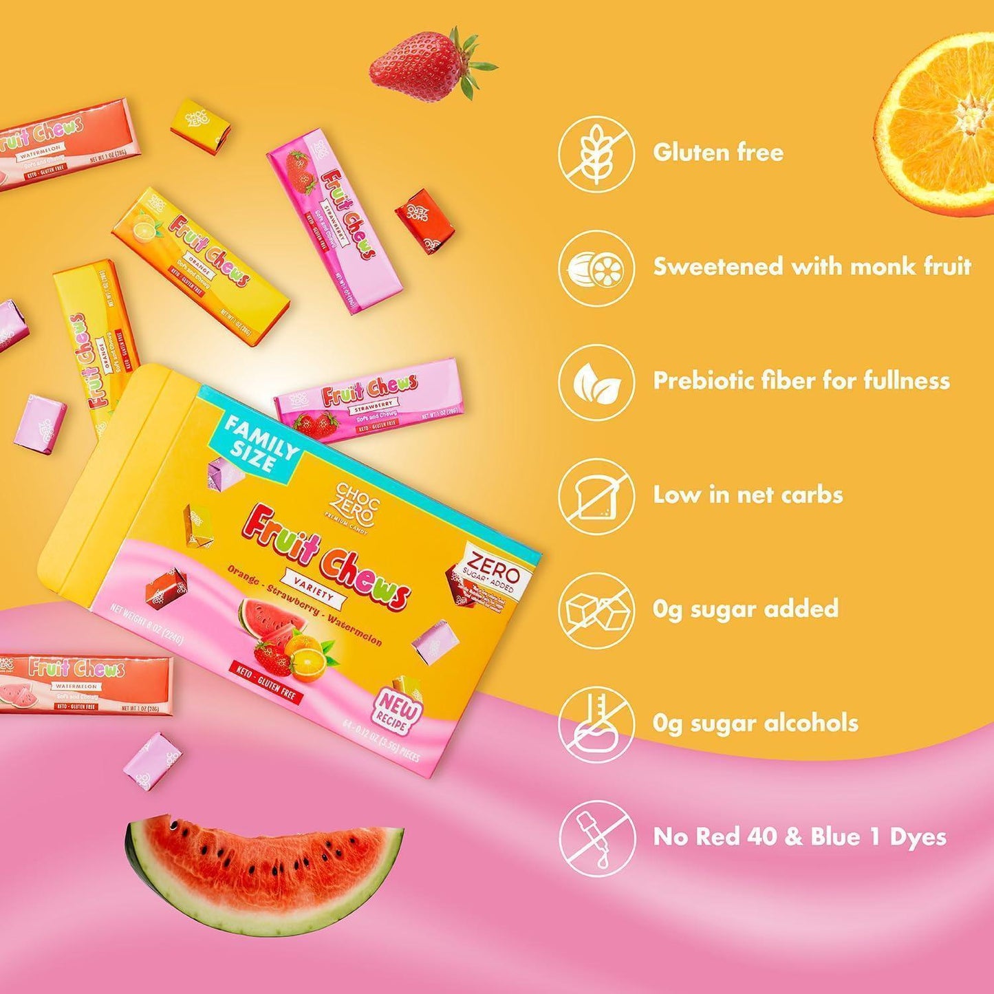 ChocZero_Fruit_Chews,_New_&_Improved_Recipe,_Sugar_Free_Keto_Taffy_Candy,_Orange,_Strawberry,_Watermelon_Flavors,_8_oz