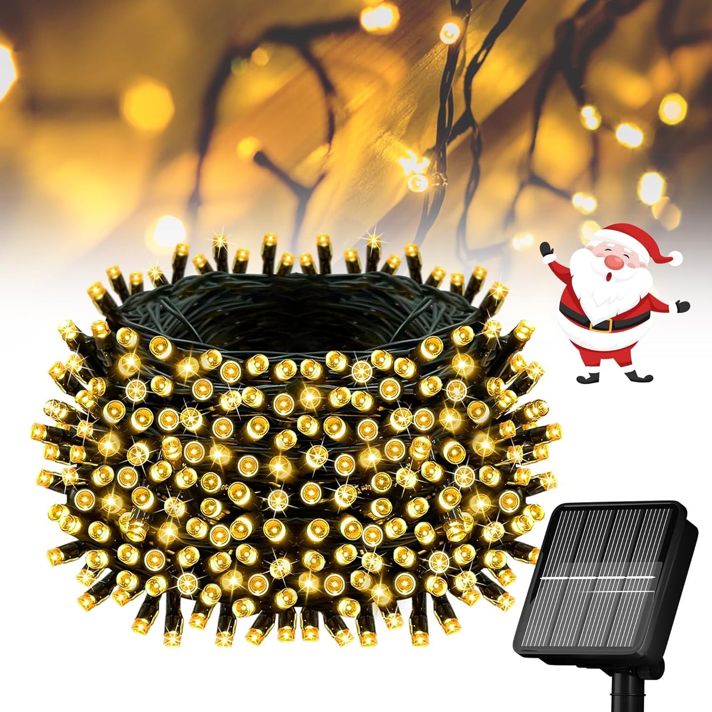 32.8ft string with 100 enlarged led beads at 0.33ft spacing and 6.56ft lead wire for flexible placement