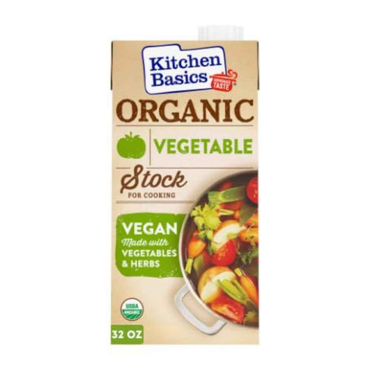Kitchen Basics Organic Vegetable Stock – One Simple 1:1 Substitute for Broth and Stock, 32 oz Carton