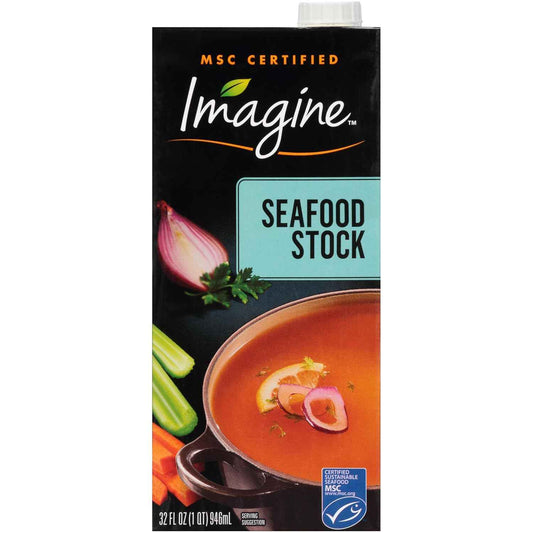 Imagine Seafood Stock 32 oz – Allergen-Friendly Fish Stock for Family Weeknight Dinners
