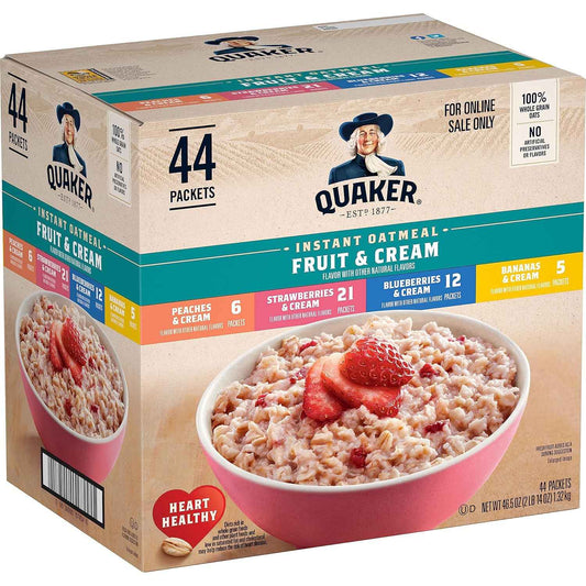Quaker Immunity Instant Oatmeal – Workplace Breakroom Commuter Bag Meal, 3 Flavor Variety Pack Ready in Under Two Minutes