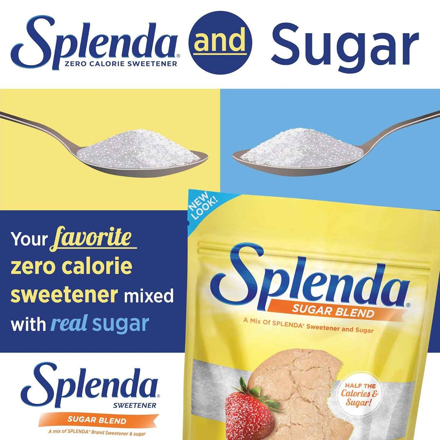 SPLENDA Sugar Blend for Baking – Lower Sugar Sweetener for Kids Birthday Treats and School Lunch Prep