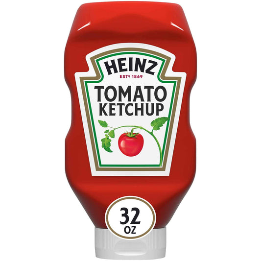 Heinz Tomato Ketchup, 32 oz Squeeze Bottle – Low Sugar Gluten Free Condiment for Mindful Family Meals