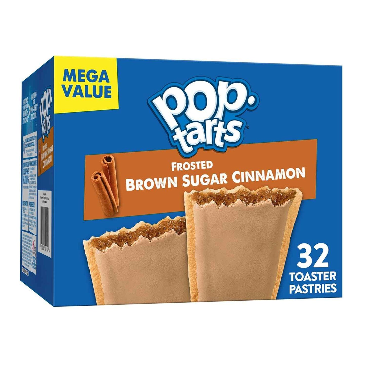 Pop-Tarts Frosted Brown Sugar Cinnamon Toaster Pastries – Grab-and-Go Breakfast for Busy Workdays, Pantry Pack of 32