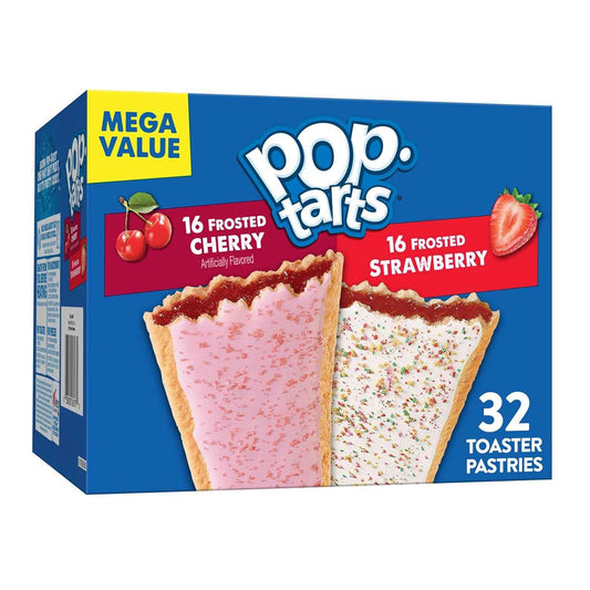 Kellogg's Pop-Tarts Variety Pack – Desk Snack Stash for Missed Mornings and Back-to-Back Meetings, 32 Count