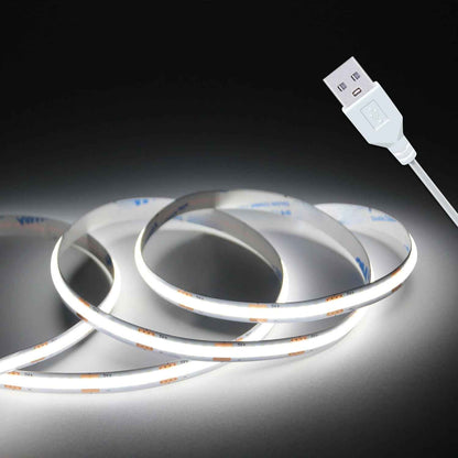 LuminStyle COB LED Strip Light – Cozy Bedroom Accent Lighting for Living Room Aesthetic and Ambient Home Decor