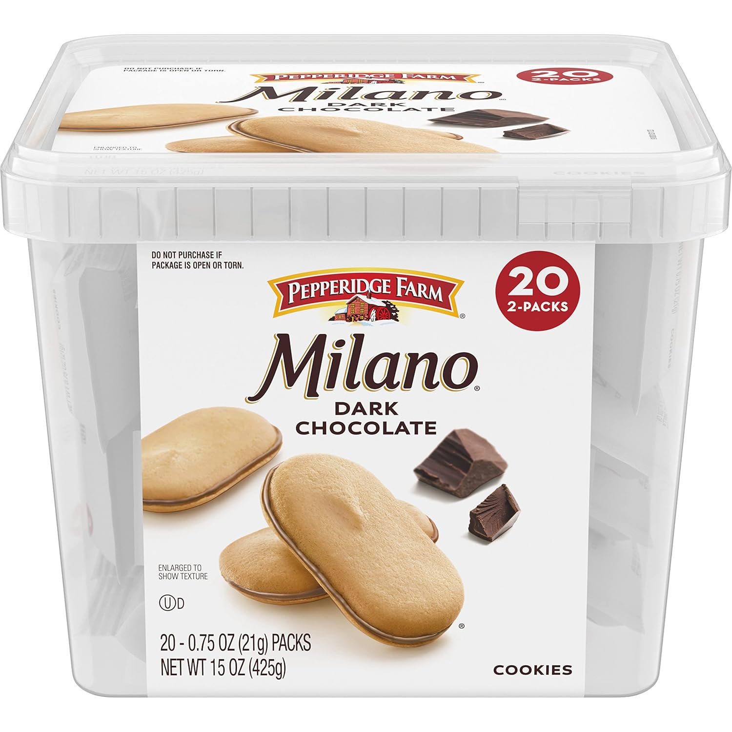 Pepperidge_Farm_Milano_Cookies,_Dark_Chocolate,_20_Packs,_2_Cookies_per_Pack