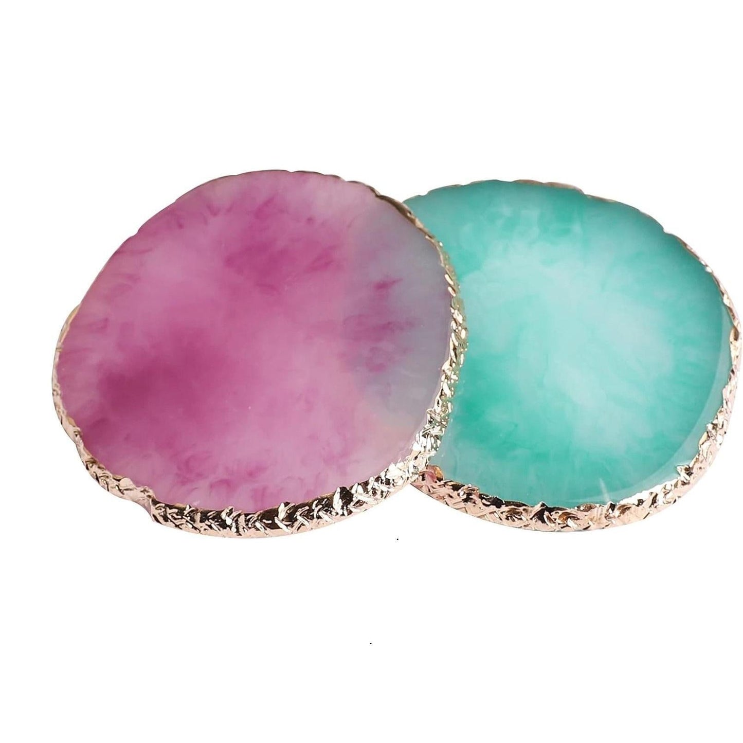 2_Pcs_Resin_Nail_Art_Palette,_Nail_Art_Painting_Palettes_Gold_Edge_Nail_Holder_Nail_Art_Display_Board